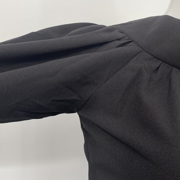 Strut & Bolt NWT Off The Shoulder Black Dress Chain Faux Pearl Large - Picture 7 of 16